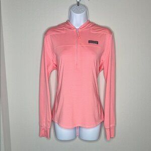 Vineyard Vines Pink Fitted Long Sleeve Polo Sweatshirt
